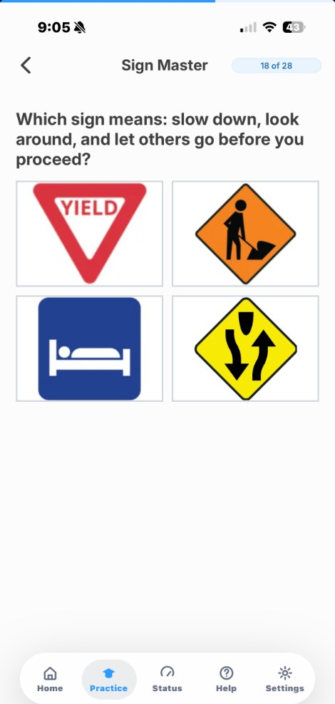 5Drive Sign Master practice question